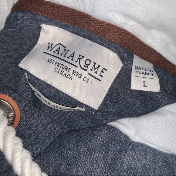 Wanakome Starfish Sweater Hoodie Blue White L - Picture 4 of 12